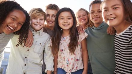 Kids smiling 