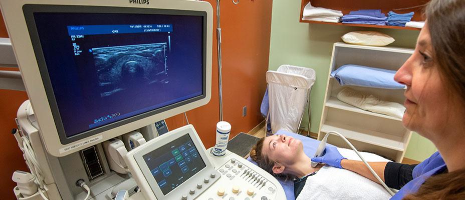 Patient getting an ultrasound