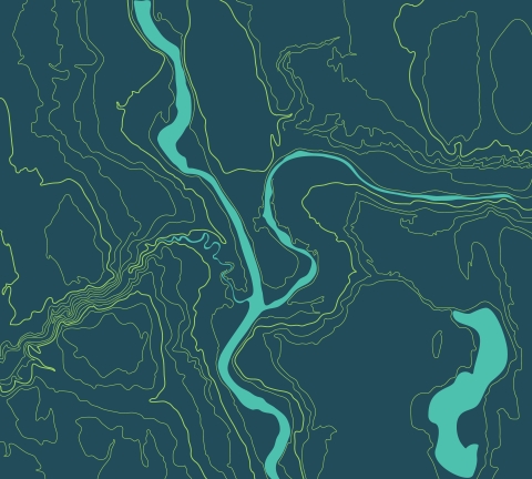 topographic lines of Quesnel